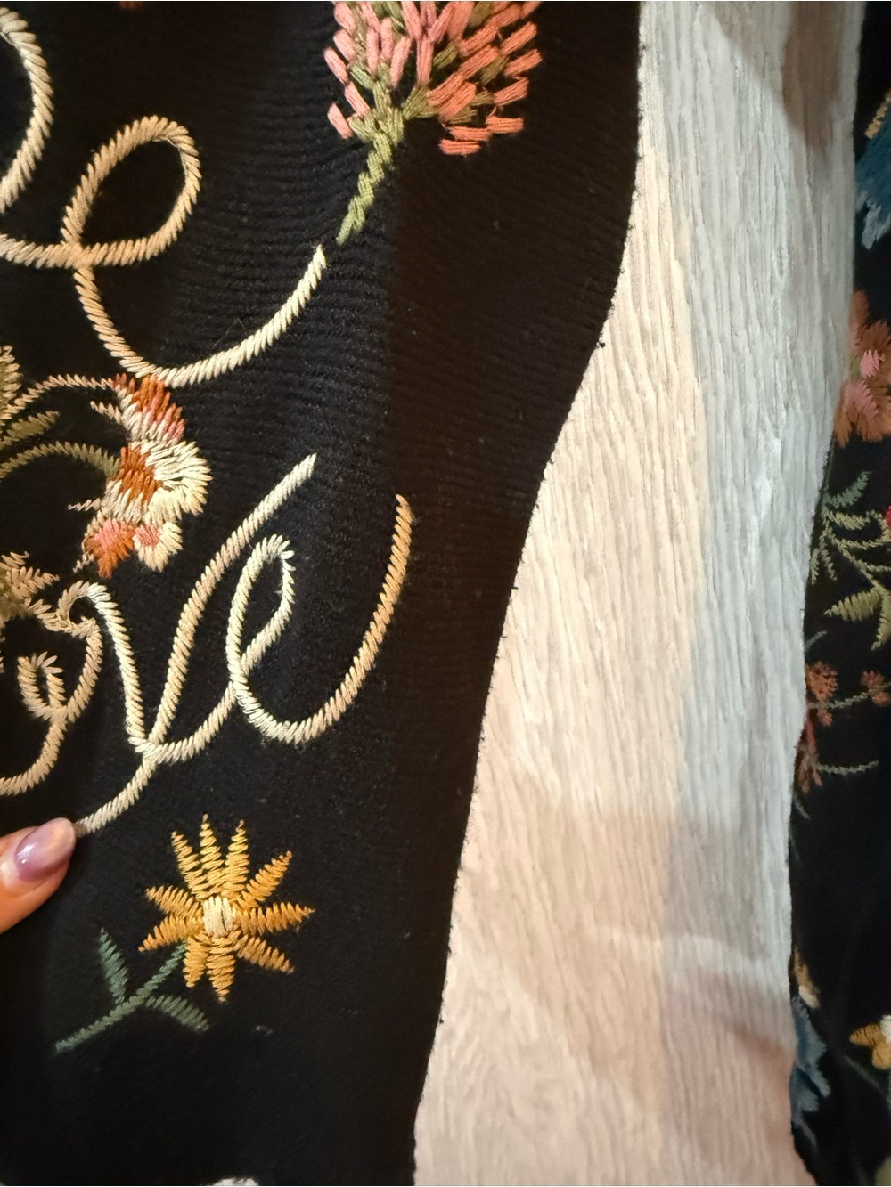 Johnny Was Rana Hooded Black Embroidered Cardigan XL - Picture 11 of 13